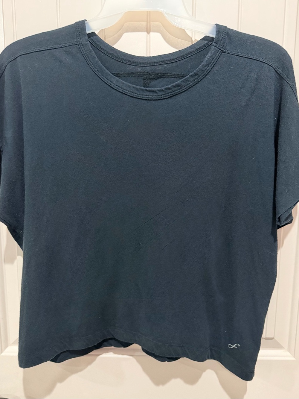 Relaxed Crop Short Sleeve Tee - Deep Navy